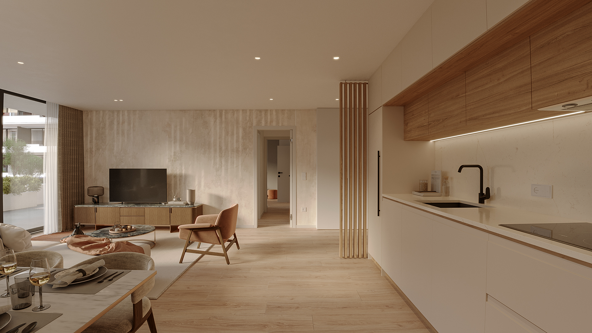 The Old Distillery LivingRoom Kitchen